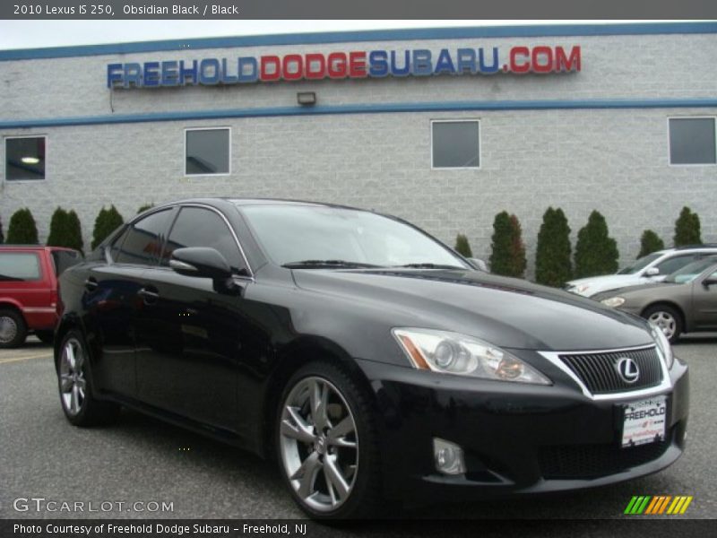 Obsidian Black / Black 2010 Lexus IS 250