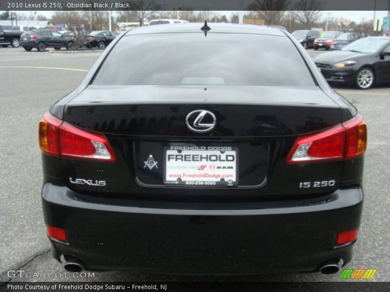 Obsidian Black / Black 2010 Lexus IS 250