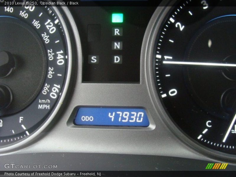 Obsidian Black / Black 2010 Lexus IS 250