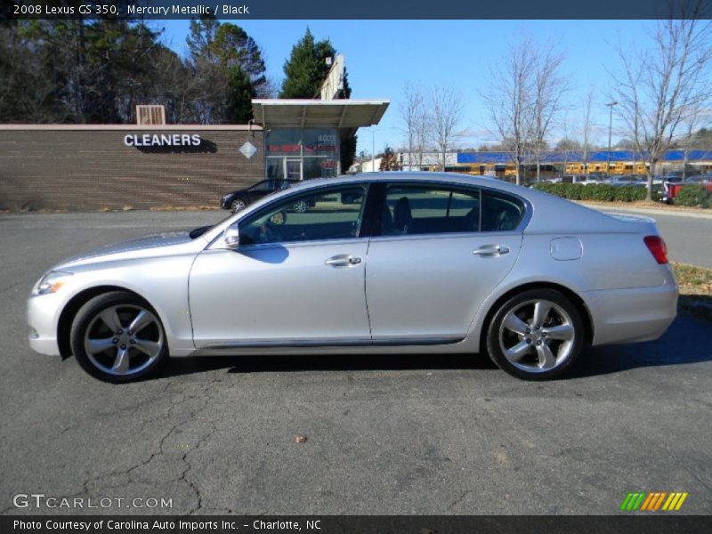 Mercury Metallic / Black 2008 Lexus GS 350