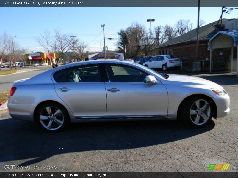 Mercury Metallic / Black 2008 Lexus GS 350