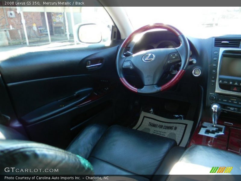 Mercury Metallic / Black 2008 Lexus GS 350