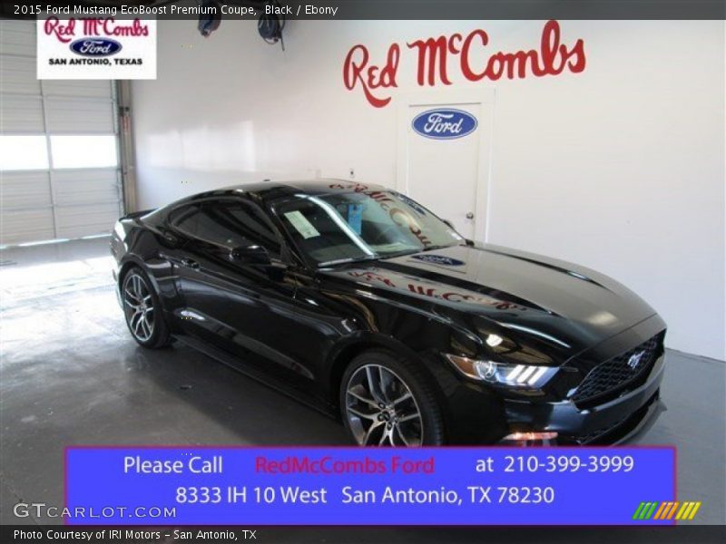 Black / Ebony 2015 Ford Mustang EcoBoost Premium Coupe