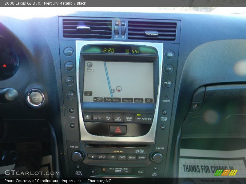 Mercury Metallic / Black 2008 Lexus GS 350