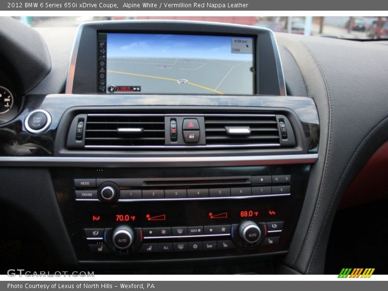 Alpine White / Vermillion Red Nappa Leather 2012 BMW 6 Series 650i xDrive Coupe