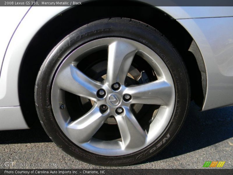 Mercury Metallic / Black 2008 Lexus GS 350
