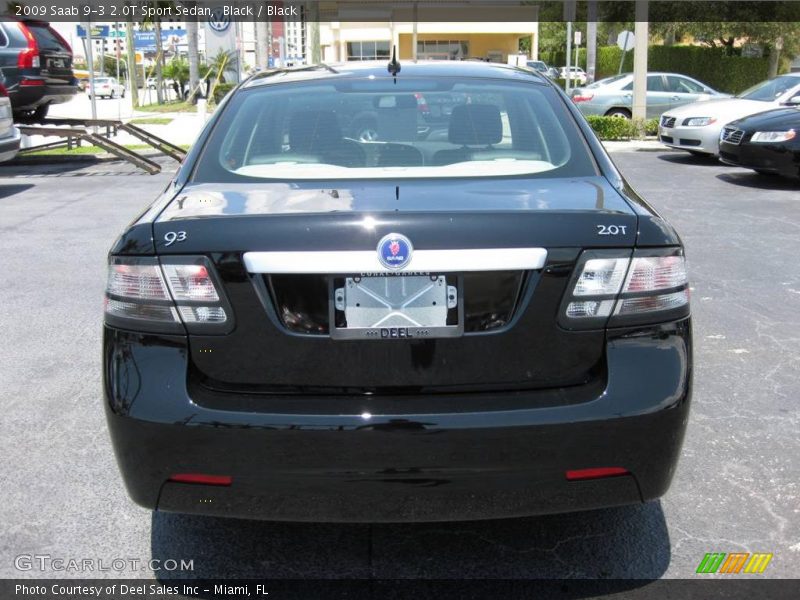 Black / Black 2009 Saab 9-3 2.0T Sport Sedan