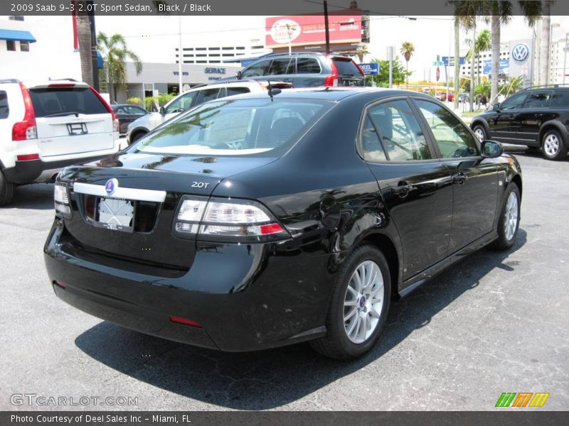 Black / Black 2009 Saab 9-3 2.0T Sport Sedan