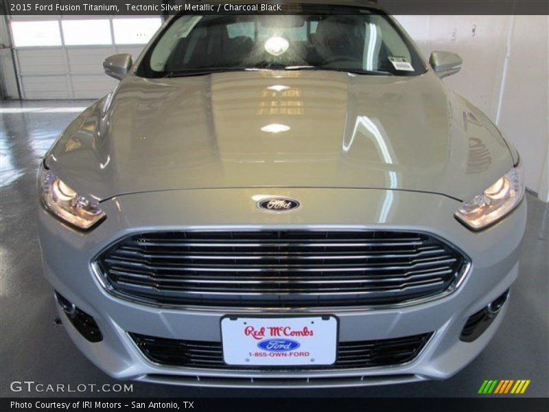 Tectonic Silver Metallic / Charcoal Black 2015 Ford Fusion Titanium
