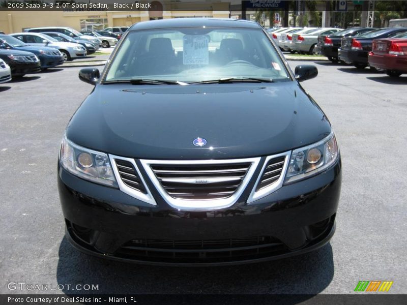 Black / Black 2009 Saab 9-3 2.0T Sport Sedan