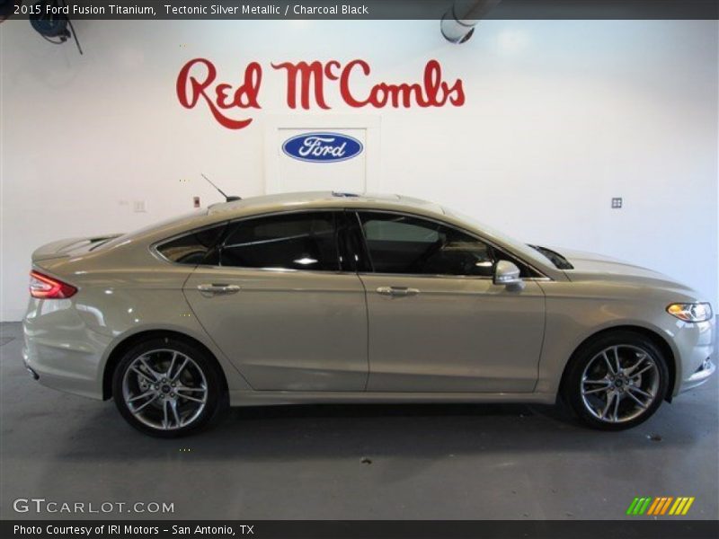 Tectonic Silver Metallic / Charcoal Black 2015 Ford Fusion Titanium