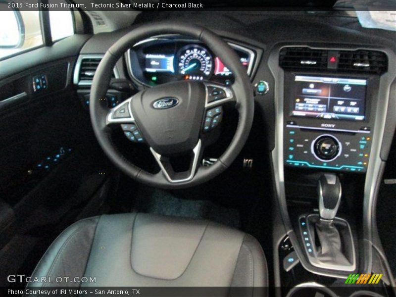 Tectonic Silver Metallic / Charcoal Black 2015 Ford Fusion Titanium