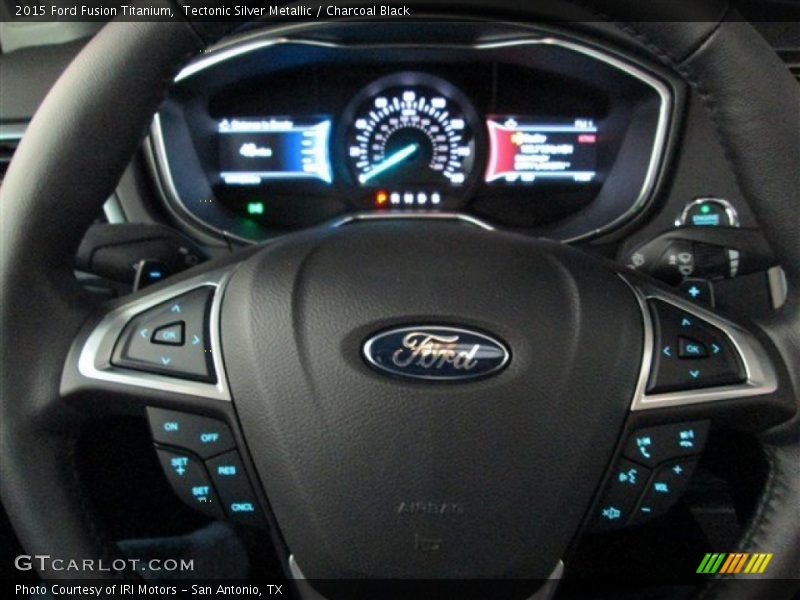 Tectonic Silver Metallic / Charcoal Black 2015 Ford Fusion Titanium