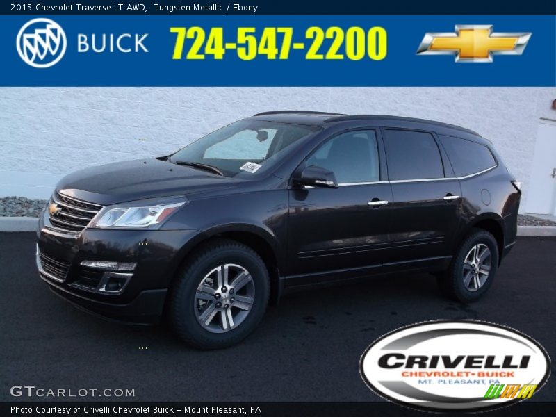 Tungsten Metallic / Ebony 2015 Chevrolet Traverse LT AWD