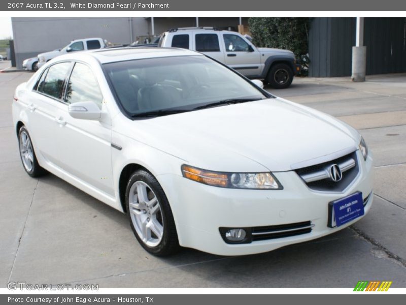 White Diamond Pearl / Parchment 2007 Acura TL 3.2