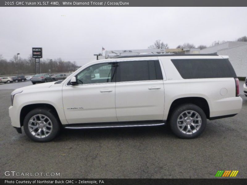 White Diamond Tricoat / Cocoa/Dune 2015 GMC Yukon XL SLT 4WD