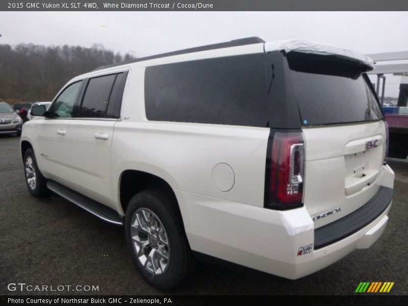 White Diamond Tricoat / Cocoa/Dune 2015 GMC Yukon XL SLT 4WD