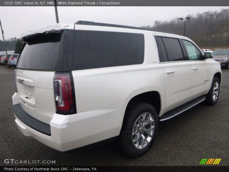 White Diamond Tricoat / Cocoa/Dune 2015 GMC Yukon XL SLT 4WD