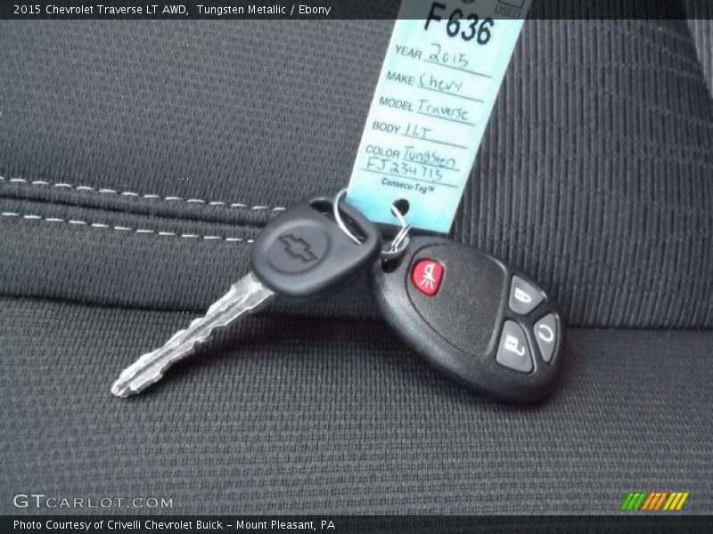 Tungsten Metallic / Ebony 2015 Chevrolet Traverse LT AWD