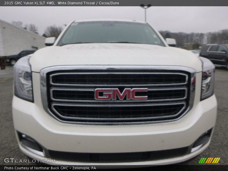 White Diamond Tricoat / Cocoa/Dune 2015 GMC Yukon XL SLT 4WD