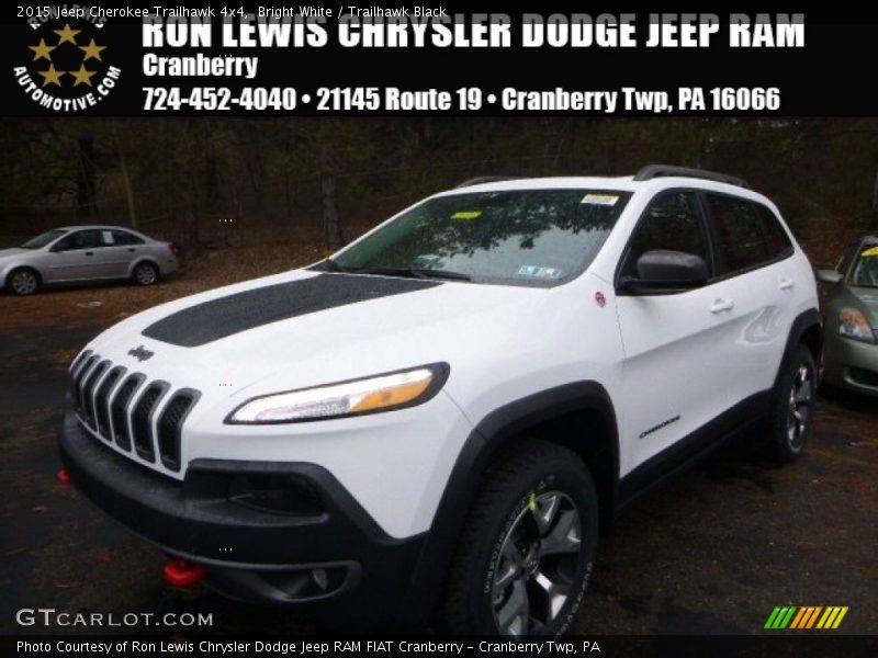 Bright White / Trailhawk Black 2015 Jeep Cherokee Trailhawk 4x4