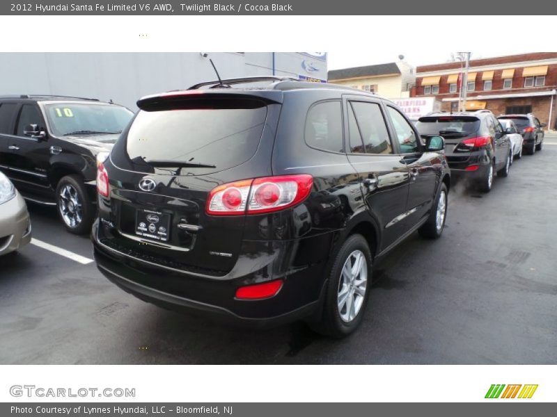 Twilight Black / Cocoa Black 2012 Hyundai Santa Fe Limited V6 AWD