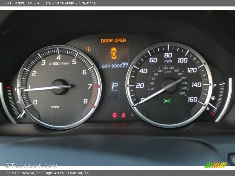 Slate Silver Metallic / Graystone 2015 Acura TLX 2.4