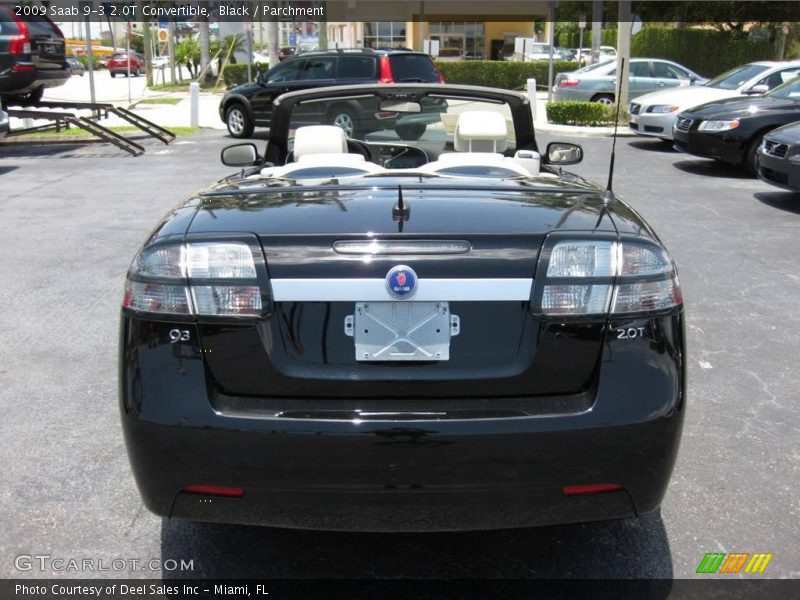 Black / Parchment 2009 Saab 9-3 2.0T Convertible