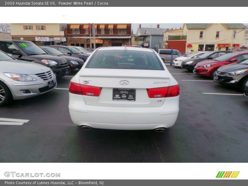 Powder White Pearl / Cocoa 2009 Hyundai Sonata SE V6