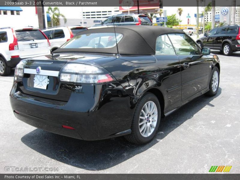 Black / Parchment 2009 Saab 9-3 2.0T Convertible