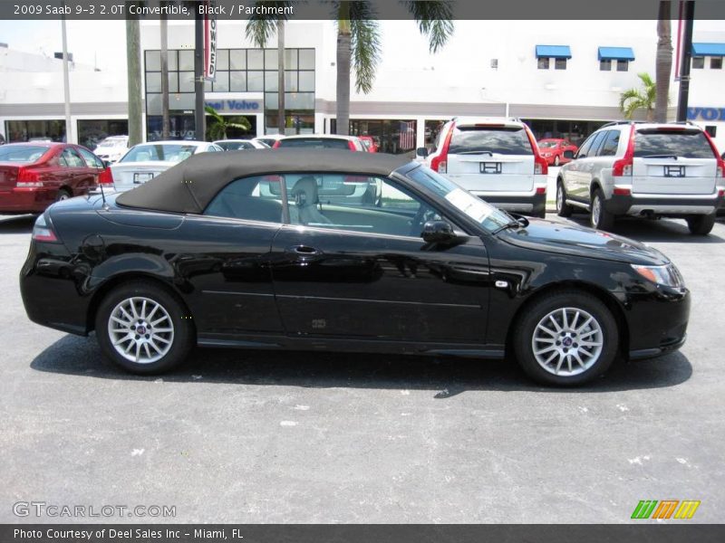 Black / Parchment 2009 Saab 9-3 2.0T Convertible