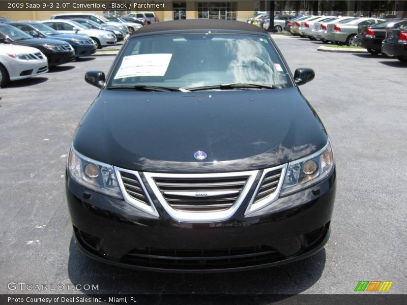 Black / Parchment 2009 Saab 9-3 2.0T Convertible