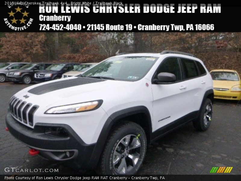 Bright White / Trailhawk Black 2015 Jeep Cherokee Trailhawk 4x4