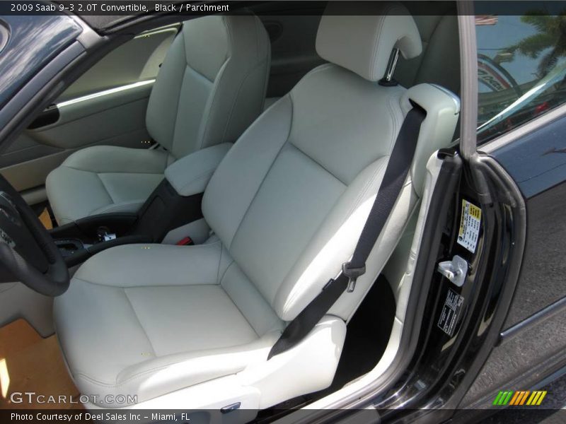 Black / Parchment 2009 Saab 9-3 2.0T Convertible