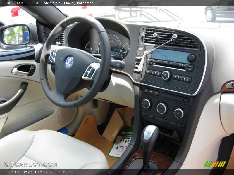 Black / Parchment 2009 Saab 9-3 2.0T Convertible