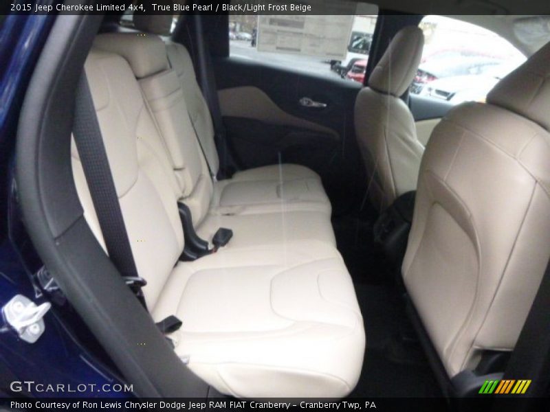 True Blue Pearl / Black/Light Frost Beige 2015 Jeep Cherokee Limited 4x4