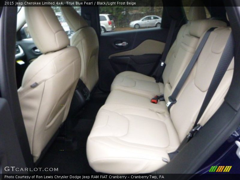 True Blue Pearl / Black/Light Frost Beige 2015 Jeep Cherokee Limited 4x4