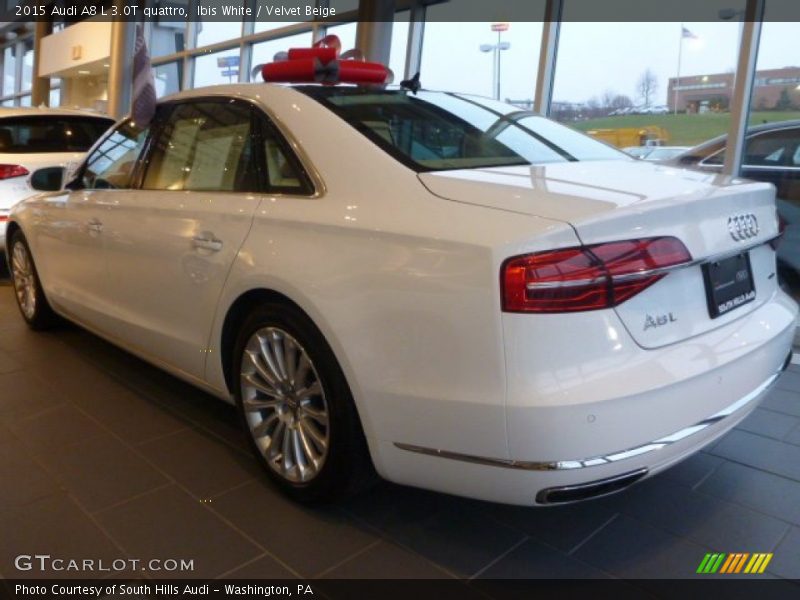 Ibis White / Velvet Beige 2015 Audi A8 L 3.0T quattro