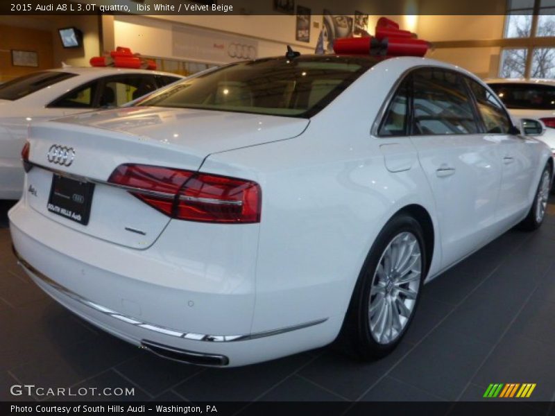 Ibis White / Velvet Beige 2015 Audi A8 L 3.0T quattro
