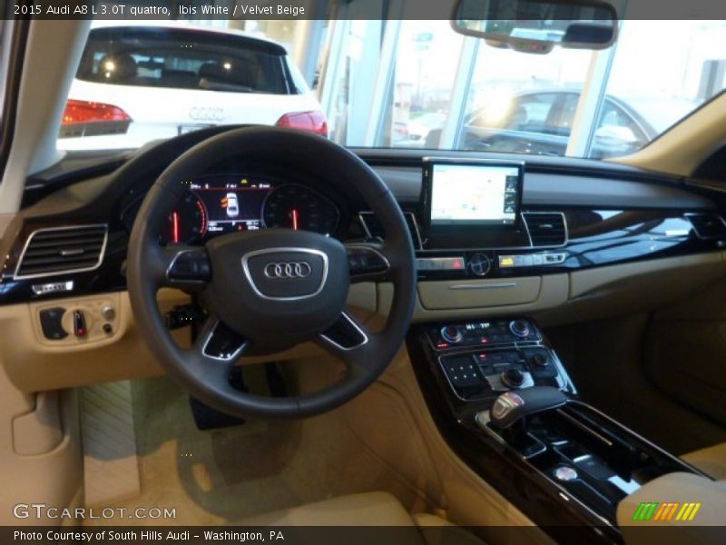 Ibis White / Velvet Beige 2015 Audi A8 L 3.0T quattro