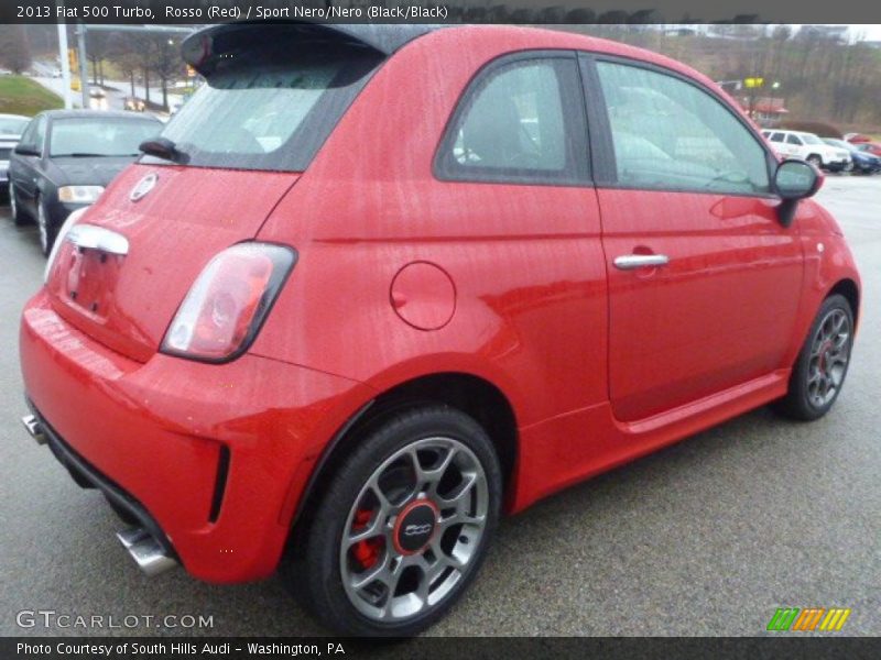 Rosso (Red) / Sport Nero/Nero (Black/Black) 2013 Fiat 500 Turbo