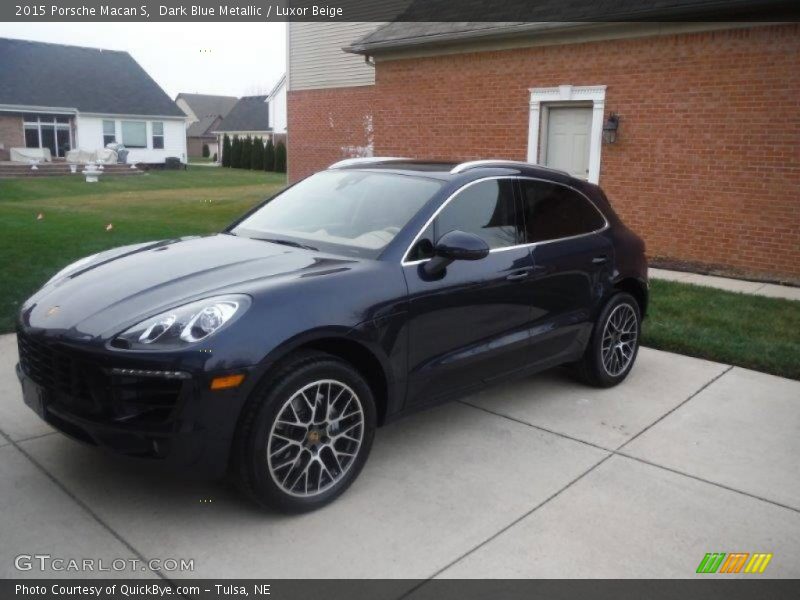 Dark Blue Metallic / Luxor Beige 2015 Porsche Macan S