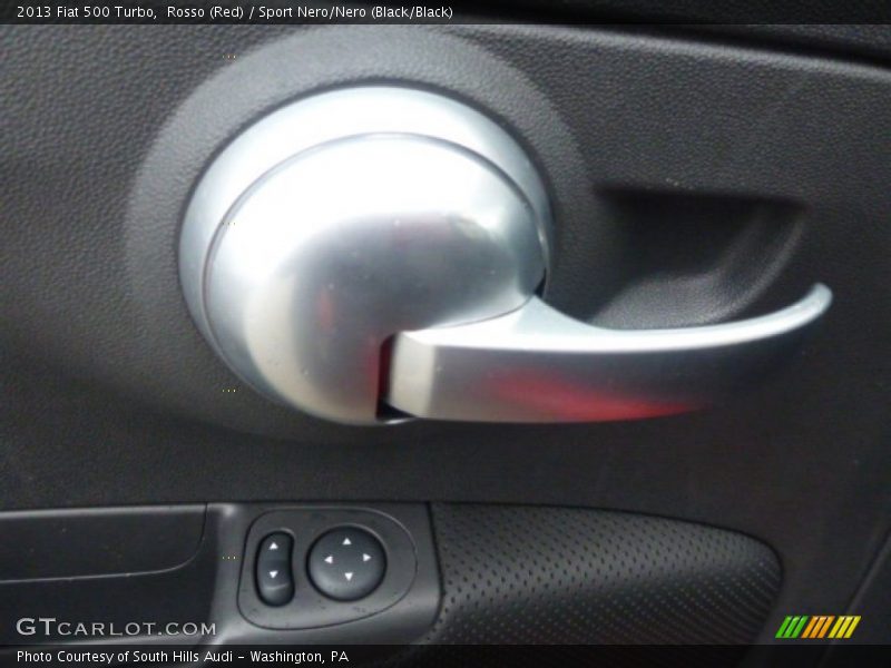 Rosso (Red) / Sport Nero/Nero (Black/Black) 2013 Fiat 500 Turbo