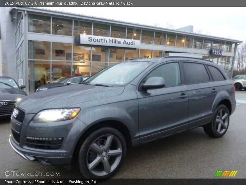 Daytona Gray Metallic / Black 2015 Audi Q7 3.0 Premium Plus quattro