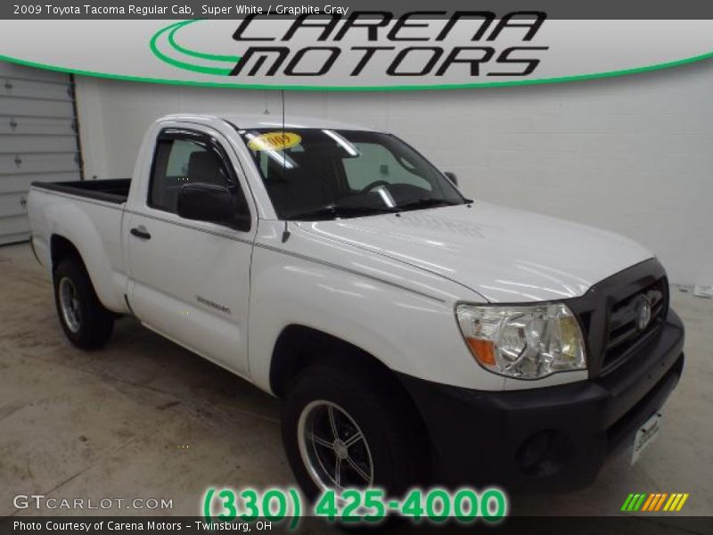 Super White / Graphite Gray 2009 Toyota Tacoma Regular Cab
