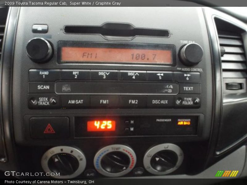 Super White / Graphite Gray 2009 Toyota Tacoma Regular Cab