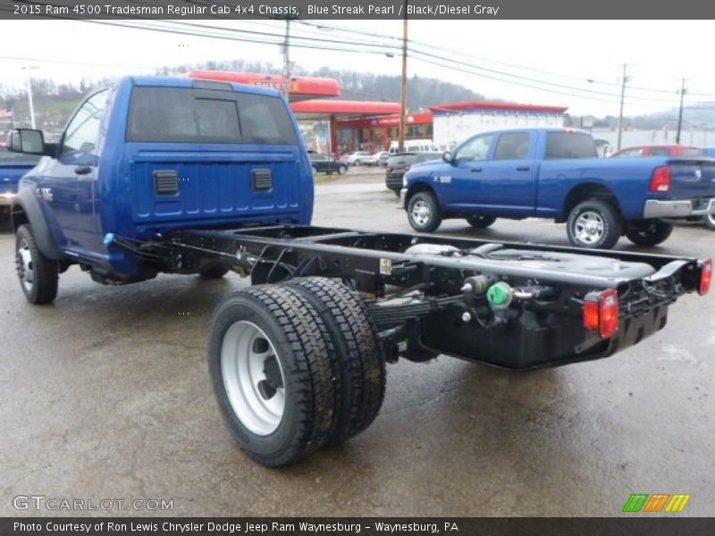 Blue Streak Pearl / Black/Diesel Gray 2015 Ram 4500 Tradesman Regular Cab 4x4 Chassis