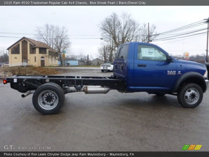 Blue Streak Pearl / Black/Diesel Gray 2015 Ram 4500 Tradesman Regular Cab 4x4 Chassis