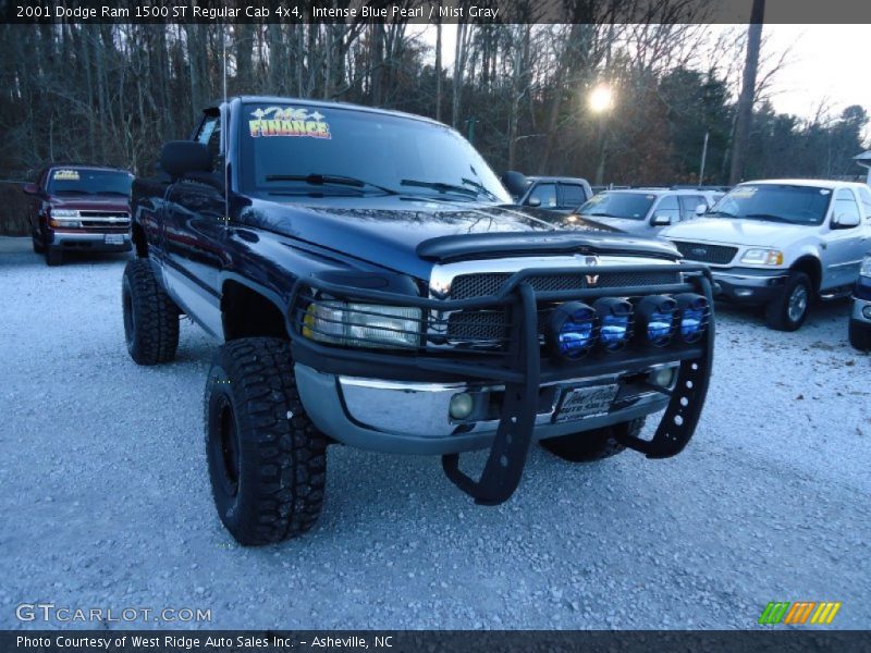 Intense Blue Pearl / Mist Gray 2001 Dodge Ram 1500 ST Regular Cab 4x4