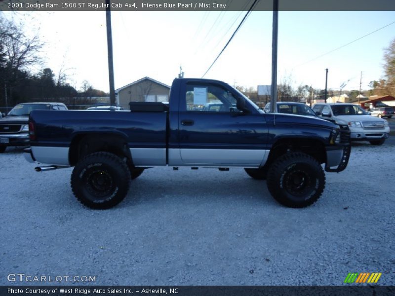Intense Blue Pearl / Mist Gray 2001 Dodge Ram 1500 ST Regular Cab 4x4